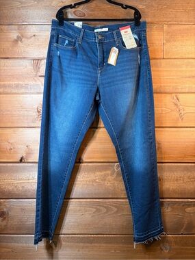 Levi's Blue High-Rise Ankle Skinny Distressed Jeans Size 16W M - 38x